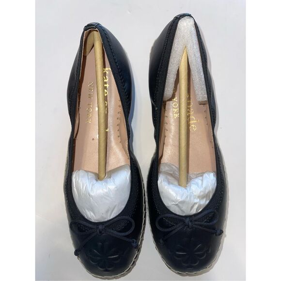 KATE SPADE NEW YORK Black Top Line Clubhouse Slip On Espadrille 5 New - Picture 2 of 9